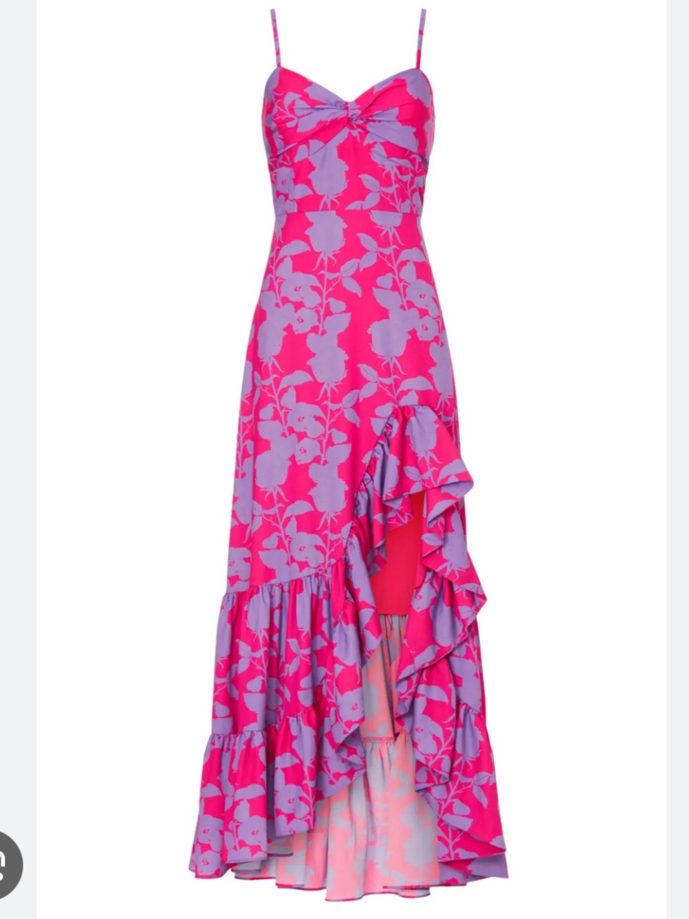 SLATE & WILLOW Pink and Purple Sweetheart High Low Dress